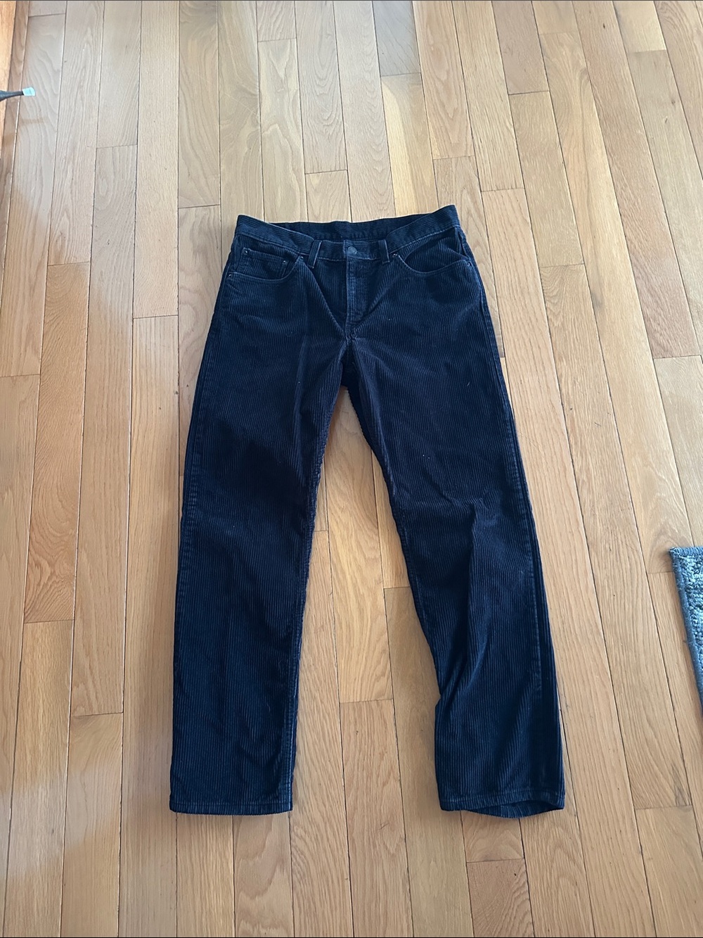 Levi's Black Corduroy Straight-Leg Pants